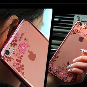 Supreme Rose Pink Floral Diamond Rhinestone Soft